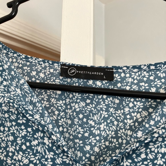 Pretty Garden Blue Floral Mini Dress - Picture 3 of 3